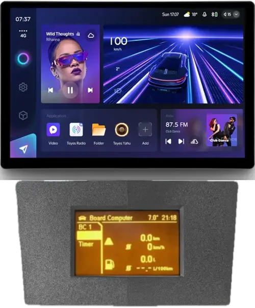 Магнитола для Opel Antara 2006-2015 (перенос БК вниз, серая) - Teyes CC3-2K монитор 13", QLED+2K, Android 10, 4G SIM-слот, CarPlay