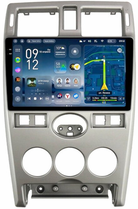 Магнитола для Lada Priora 2007-2013 (рамка серебро) - Teyes CC4-PRO монитор 9.5" 2K QLED на Android 13, Snapdragon 778G, ИИ, CarPlay, DSP, 4G SIM-слот