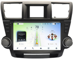 Магнитола для Toyota Highlander 2 XU40 2007-2013 (рамка с крутилками и кнопками) - Teyes CC4L монитор 10" IPS на Android 14, Snapdragon 662, CarPlay, 4G SIM-слот