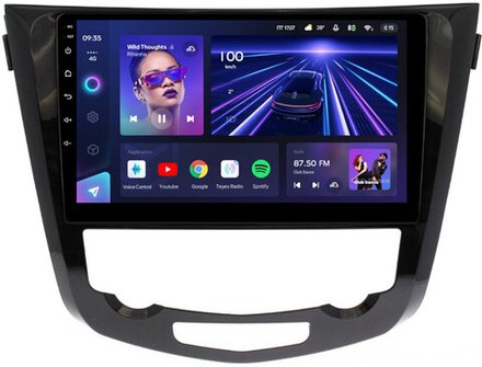 Магнитола для Nissan X-Trail T32, Qashqai J11 2014-2022 (климат, рамка большая) - Teyes CC3 на Android 10, QLED, ТОП процессор, 4Гб+32Гб, CarPlay, 4G SIM-слот