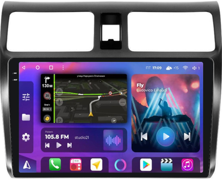 Магнитола для Suzuki Swift 3 2004-2010 - FarCar BM3056M-2K монитор 10.36" 2K QLED на Android 14, TS10, 4+32Гб, CarPlay, 4G SIM-слот