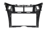 Комплект рамки с разъёмами 9" Toyota Yaris/Vitz P90 2005-2010 серебро Тип2 с боковинами