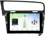 Магнитола для Volkswagen Golf 7 2012-2020 (рамка черный глянец) - Teyes CC4L монитор 10" IPS на Android 14, Быстрая, Snapdragon 662, CarPlay, 4G SIM-слот