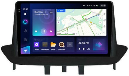Магнитола для Renault Fluence, Megane 2009-2017 - Teyes CC3-2K QLed Android 10, ТОП процессор, SIM-слот, CarPlay