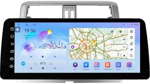 Магнитола для Toyota Land Cruiser Prado 150 2014-2017 (рамка 10) - FarCar монитор 12.3" 2K QLED на Android 14, TS10, CarPlay, 4G SIM-слот