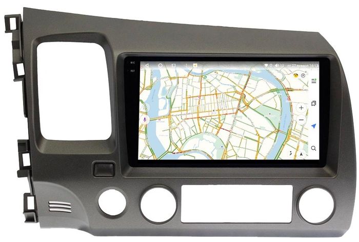 Магнитола для Honda Civic 2005-2012 (левый руль, рамка 9)- Vaycar VA20-0044-2K на Android 13, 8-ядер, 2K QLED, ТОП процессор, CarPlay,4G SIM-слот
