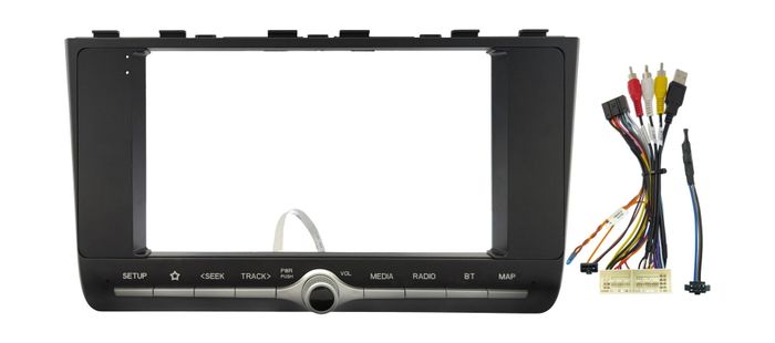 Комплект рамки с разъёмами 9" 9" Hyundai Creta 2 2021-2022 рамка с кнопками (поддержка штатной камеры)