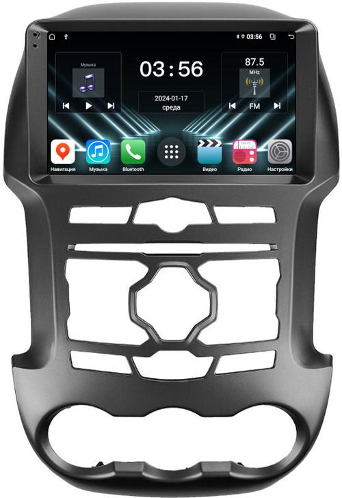 Магнитола для Ford Ranger 3 2011-2015 (рамка тип 1) - FarCar DX9-245F1 монитор 9.5" IPS на Android 13, 4+64Гб, CarPlay