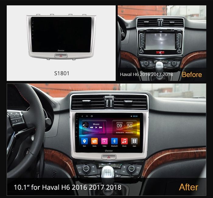 Магнитола для Haval H6 2016+ - Kuberg OL-1801 QLed+2K, Android 13, Быстрейшая, CarPlay, 4G SIM-слот