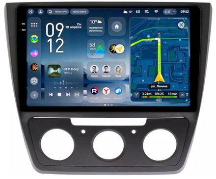 Магнитола для Skoda Yeti 2009-2018 (кондиционер) - Teyes CC4-PRO монитор 10.36" 2K QLED на Android 13, Snapdragon 778G, ИИ, CarPlay, DSP, 4G SIM-слот