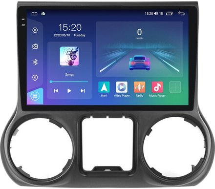 Магнитола для Jeep Wrangler 2015-2018 - Parafar PF099U2K на Android 13, QLED+2K, ТОП процессор, 8Гб+128Гб, CarPlay, 4G SIM-слот
