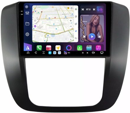 Магнитола для Chevrolet Tahoe 900 2006-2014 (рамка черная) - FarCar XXL1247M монитор 9.5" 2K QLED на Android 14, TS20, 8+256Гб, CarPlay, 4G SIM-слот