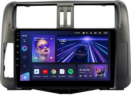 Магнитола для Toyota Land Cruiser Prado 150 2009-2013 (рамка графит) - Teyes CC3 Android 10, ТОП процессор, 4/32 Гб, CarPlay, SIM-слот