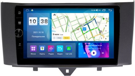 Магнитола для Smart ForTwo/ForFour 2012-2015 - Parafar PF215LHDAV на Android 12, ТОП процессор, 3Гб+32Гб, CarPlay, 4G SIM-слот