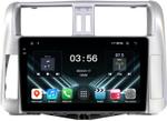 Магнитола для Toyota Land Cruiser Prado 150 2009-2013 (рамка серебро) - FarCar S400-DX монитор 9.5" IPS на Android 13, CarPlay