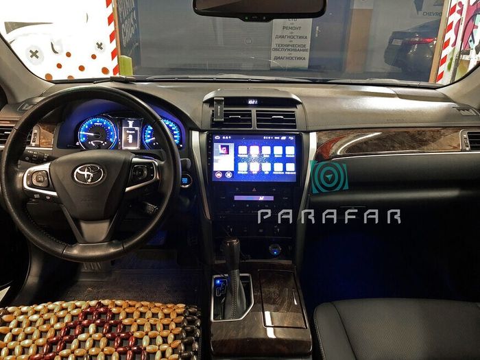 Магнитола для Toyota Camry 2014-2018 - Parafar PF466FHD на Android 13, 8-ядер, 2Гб+32Гб, CarPlay, 4G SIM-слот