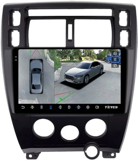 Магнитола для Hyundai Tucson 2004-2009 - Teyes CC3-2K-360 на Android 10, 2K QLED, 6Гб+128Гб, CarPlay, 4G SIM-слот, 4 камеры в комплекте