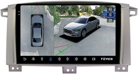 Магнитола для Toyota Land Cruiser 105 1998-2007 - Teyes CC3-2K-360 на Android 10, 2K QLED, 6Гб+128Гб, CarPlay, 4G SIM-слот, 4 камеры в комплекте