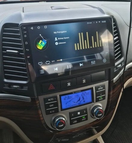 Магнитола для Hyundai Santa Fe 2006-2012 - Parafar PF208UHD на Android 13, QLED, ТОП процессор, 8Гб+128Гб, CarPlay, 4G SIM-слот