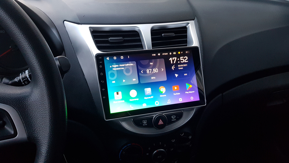 Магнитола для Hyundai Solaris 2010-2016 - Kuberg OL-9707 QLed, Android 12, TS10, CarPlay, 4G SIM-слот
