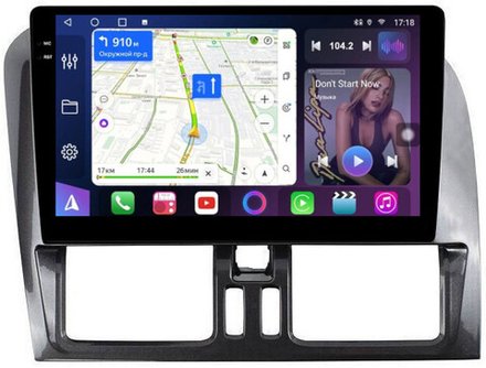 Магнитола для Volvo XC60 2014-2017 - FarCar 1229M монитор 9.5" QLED на Android 14, TS18, CarPlay, 4G SIM-слот