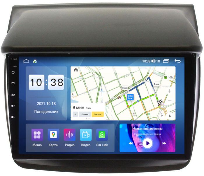Магнитола для Mitsubishi L200, Pajero Sport 2006-2016 - Parafar PF220XHD на Android 13, CarPlay, 4G SIM-слот
