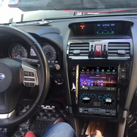 Магнитола для Subaru 2012-2018 Forester 4 SJ, Impreza GJ, XV GP - Kuberg ZF-1072-Q6 вертикальный монитор 10.4" в стиле "Тесла" на Android 11, Snapdragon, CarPlay, 4G SIM-слот, 8/128Гб