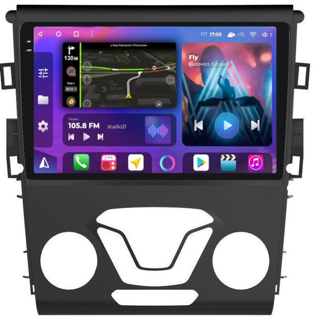 Магнитола для Ford Mondeo 5 2015-2019 - FarCar BM377M-2K монитор 9.5" 2K QLED на Android 14, TS10, 4+32Гб, CarPlay, 4G SIM-слот