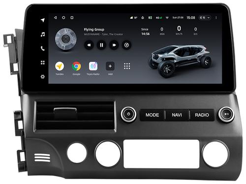 Магнитола для Honda Civic 8 4d 2005-2012 седан - Teyes LUX ONE монитор 12.3" 2K QLED на Android 10, CarPlay, 4G SIM-слот, 6/128ГБ