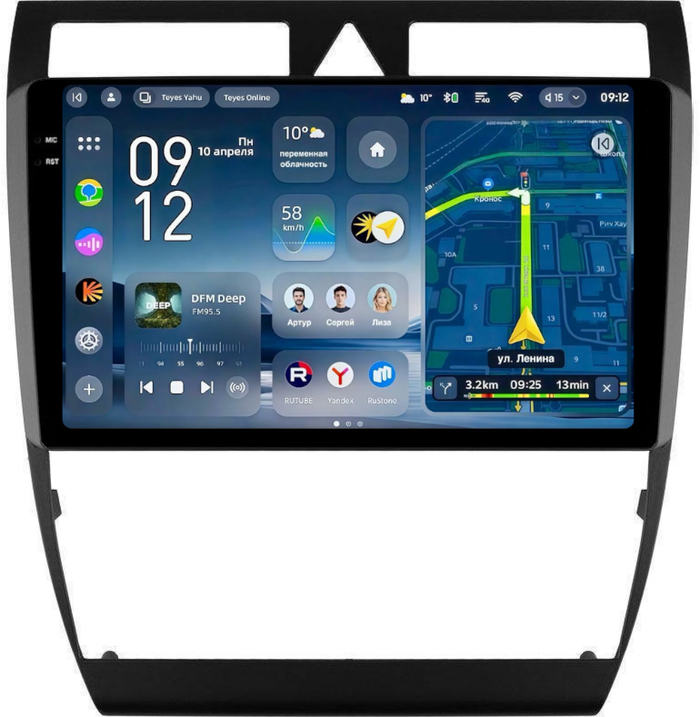 Магнитола для Audi A6 C5 2001-2004 - Teyes CC4-PRO монитор 9.5" 2K QLED на Android 13, Snapdragon 778G, ИИ, CarPlay, DSP, 4G SIM-слот