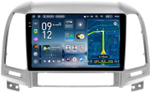 Магнитола для Hyundai Santa Fe 2 CM 2006-2012 (рамка серебро) - Teyes CC4-PRO монитор 9.5" 2K QLED на Android 13, Snapdragon 778G, ИИ, CarPlay, DSP, 4G SIM-слот