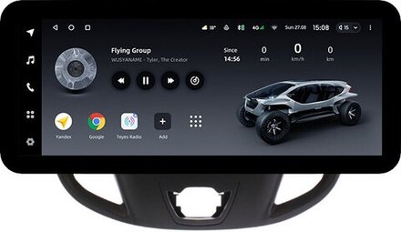 Магнитола для Ford Transit Custom, Tourneo Custom 2012-2019 - Teyes LUX ONE ROUND монитор 12.3" 2K QLED на Android 10, CarPlay, 4G SIM-слот