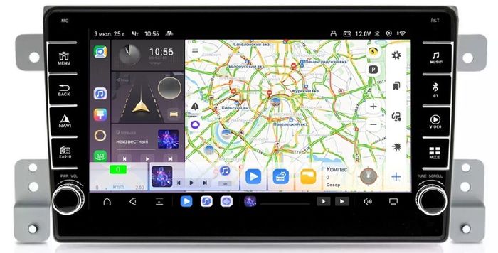 Магнитола для Suzuki Grand Vitara 2005-2016 - Kuberg OL-9624 (кнопки и крутилки) Android 13, TS20, 6+128Гб, CarPlay, 4G SIM-слот