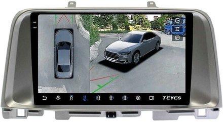 Магнитола для KIA Optima 4 2016-2020 - Teyes CC3-2K-360 монитор 9.5" 2K QLED на Android 10, 6Гб+128Гб, CarPlay, 4G SIM-слот, 4 камеры в комплекте