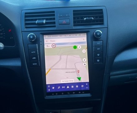 Магнитола для Toyota Camry 40 2006-2011 (климат, рамка с крутилками черная) - Teyes TPRO 2 монитор 9.7" QLED в стиле "Тесла" на Android 10, TS10, 4G SIM-слот