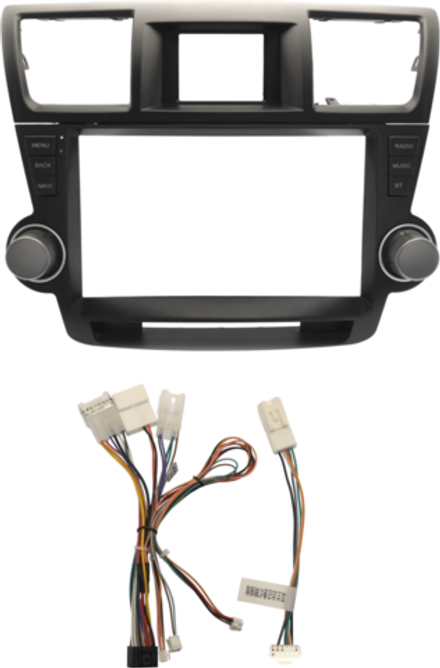 Магнитола для Toyota Highlander 2 U40 2007-2013 (рамка 10" с крутилками и кнопками) - Teyes CC2 PLUS на Android 10, ТОП процессор, 4Гб+64Гб, 4G SIM-слот