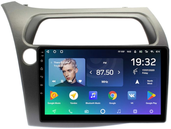 Магнитола для Honda Civic 8 хэтчбэк 2006-2011 левый руль - Teyes CC2 PLUS монитор 9" QLED на Android 10, Быстрая, 4G SIM-слот