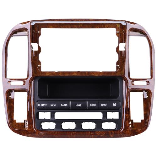 Комплект рамки с разъёмами 9" Lexus LX470 For Toyota Land Cruiser LC 100 (F4) 1998-2003 климат на цветном экране, дерево с кнопками