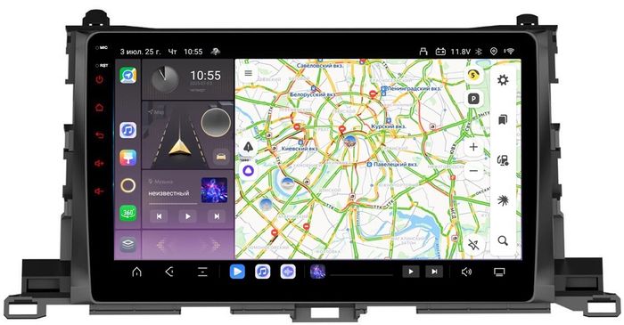 Магнитола для Toyota Highlander 3 2014-2020 - Kuberg OL-1601 QLed, Android 13, TS20, CarPlay, SIM-слот