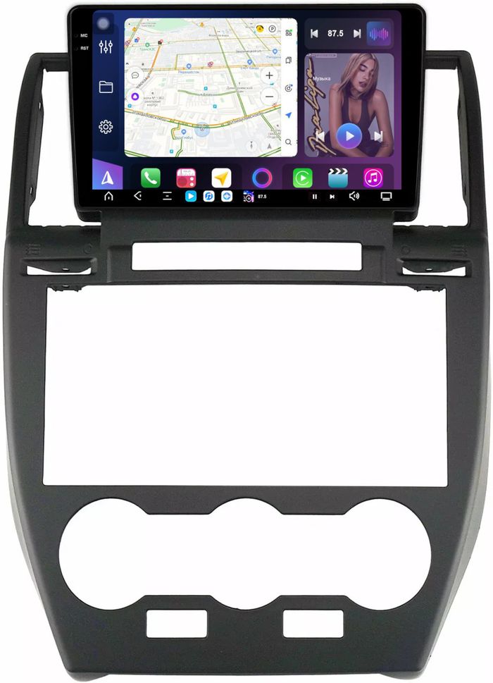 Магнитола для Land Rover Freelander 2 2006-2012 (монохром экран) - FarCar XXL3279M монитор 9.5" 2K QLED на Android 14, TS20, 8+256Гб, CarPlay, 4G SIM-слот