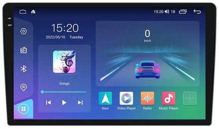 Магнитола в 9" рамку - Parafar PF0009U2K на Android 13, монитор 9.5" QLED+2K, ТОП процессор, 8Гб+128Гб, CarPlay, 4G SIM-слот