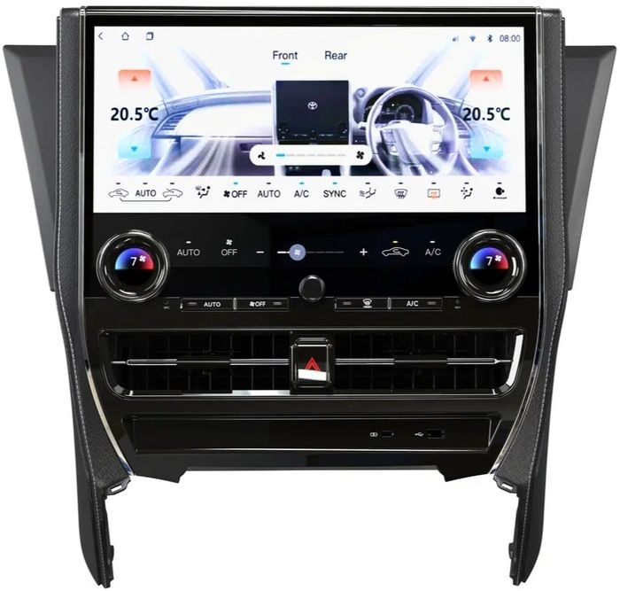Магнитола для Toyota Alphard 30, Vellfire 2015-2023 (любая комплектация) - Kuberg ZH-T1401BL (черная) на Android 12, 8Гб+128Гб, 4G SIM-слот, CarPlay