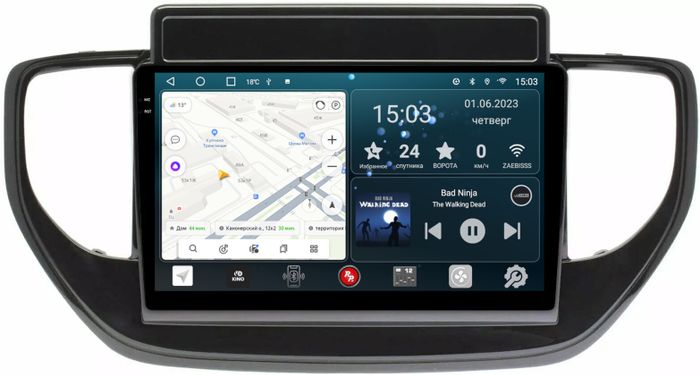 Магнитола для Hyundai Solaris 2 2020-2022 (штатная навигация) - RedPower 267 Android 10, QLED+2K, ТОП процессор, 6Гб+128Гб, CarPlay, SIM-слот