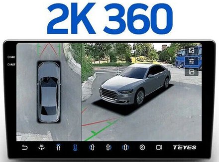 Магнитола для Toyota Mark X 2004-2009 (правый руль) - Teyes CC3-2K-360 на Android 10, 2K QLED, 6Гб+128Гб, CarPlay, 4G SIM-слот, 4 камеры в комплекте