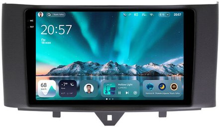 Магнитола для Smart ForTwo W451 2010-2015 - Teyes CC4 монитор 9.2" 2K QLED на Android 14, Snapdragon 680, DSP, CarPlay, 4G SIM-слот
