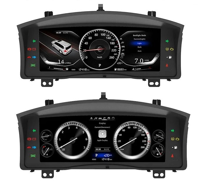 Электронная панель приборов Lexus LX570 2008-2015 - Kuberg NH-LCD-L01 с сенсорным LCD / ЖК 12.3" экраном QLED