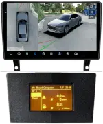 Магнитола для Opel Antara 2006-2015 (перенос БК вниз, черная) - FarCar BX9-360-7282B монитор 9.5" 2K QLED на Android 13, Быстрая, CarPlay, 4G SIM-слот, 4 камеры в комплекте