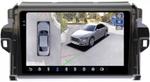 Магнитола для Toyota Fortuner 2015-2022 - FarCar BX3055M-360 монитор 9.5" 2K QLED на Android 13, Быстрая, CarPlay, 4G SIM-слот, 4 камеры в комплекте