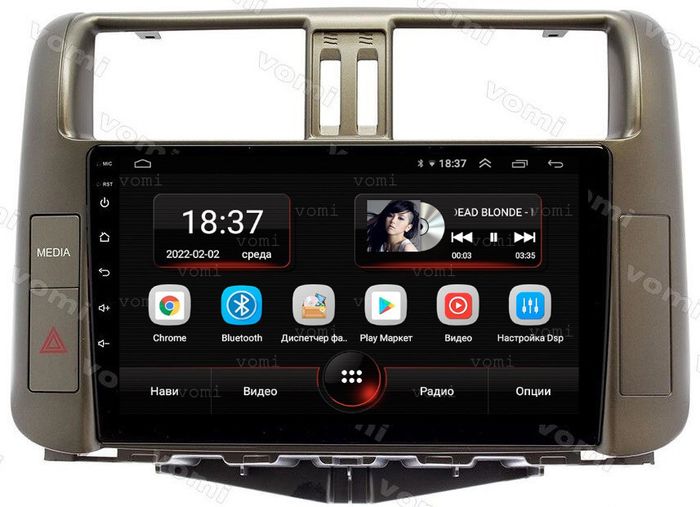 Магнитола для Toyota Land Cruiser Prado 150 2009-2013 (с круговым обзором) - AK593R9-MTK Android 10, 8-ядер, 2Гб-32Гб