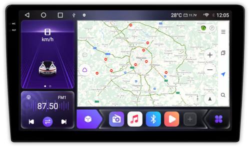Магнитола в 9" рамку с QLed+2K экраном 9.5" - Kuberg OL Android 12, ТОП процессор, CarPlay, 4G SIM-слот
